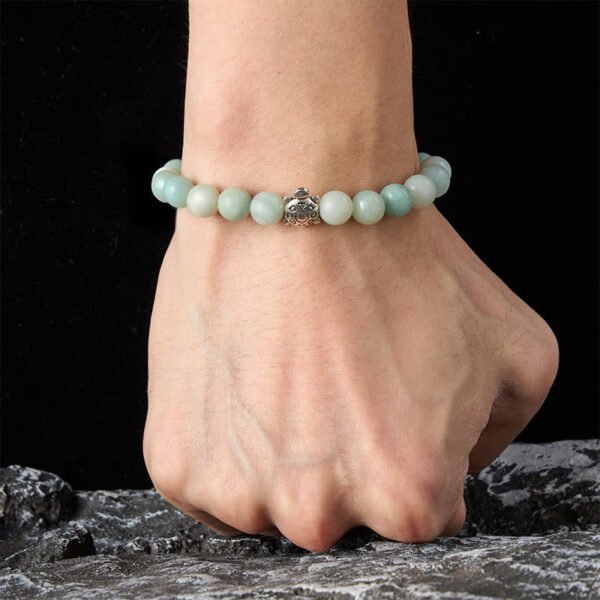 Amazonite Turtle and Copper Bracelet – view 2