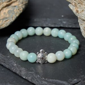 Amazonite Turtle and Copper Bracelet