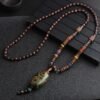 For When You Need Peaceful Awareness — Turquoise and Silver Necklace – view 3