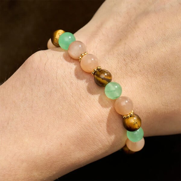 Soft Green Shimmer Green Aventurine Bracelet – view 2