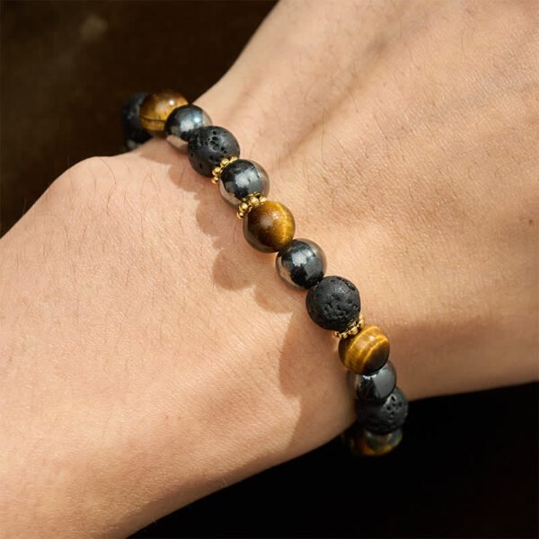 Steady Focus, Worn Daily. Tiger's Eye and Hematite Bracelet – view 2