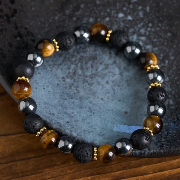 Steady Focus, Worn Daily. Tiger's Eye and Hematite Bracelet – view 4