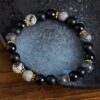 Quiet Strength, Worn Daily. Grey Black Obsidian Bracelet – view 3