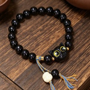Ebony Cat Charm Bracelet | Your Quiet Daily Anchor for Quiet Strength