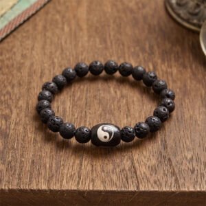 Gentle Presence — Agate Yin Yang Bracelet