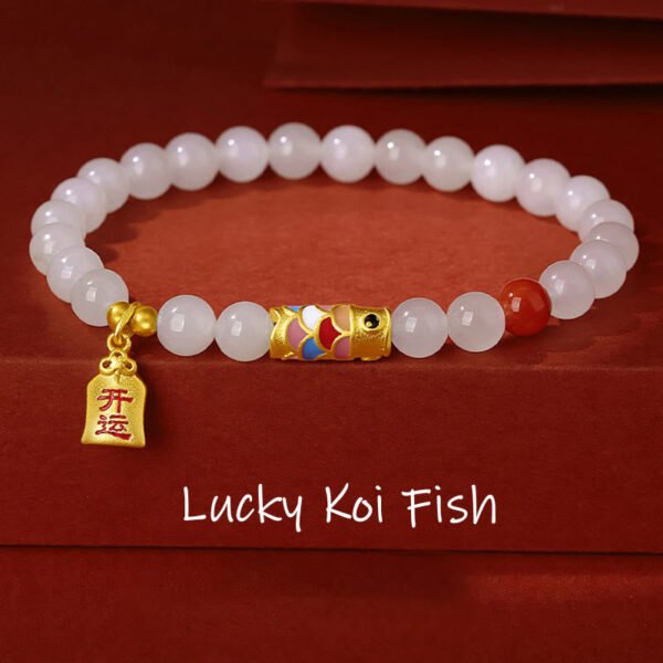 Twilight Calm with Red Agate Koi Bracelet – view 3