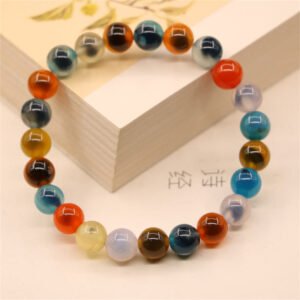 Soft Candy Agate Bead Bracelet