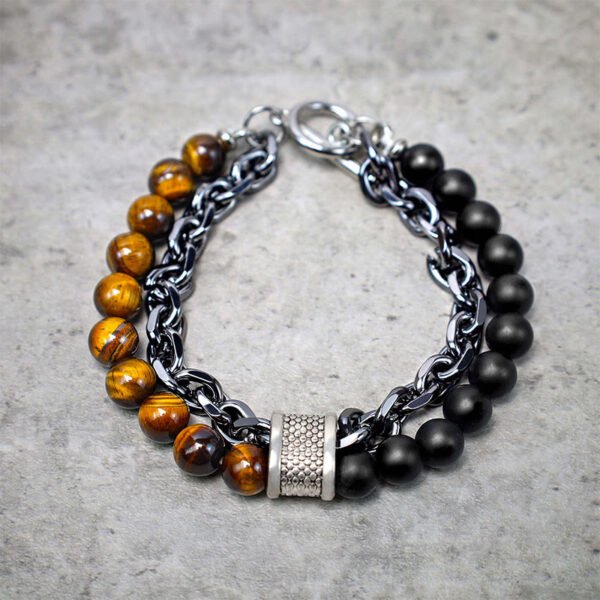 Twilight Calm with Tiger's Eye and Lapis Lazuli Bracelet – view 3
