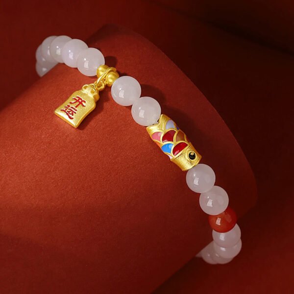 Twilight Calm with Red Agate Koi Bracelet – view 4