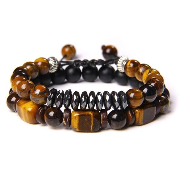 Tiger's Eye Bracelet with Hematite Accents – view 7