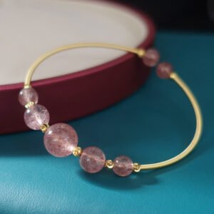In Between Moments | Strawberry Quartz Bracelet
