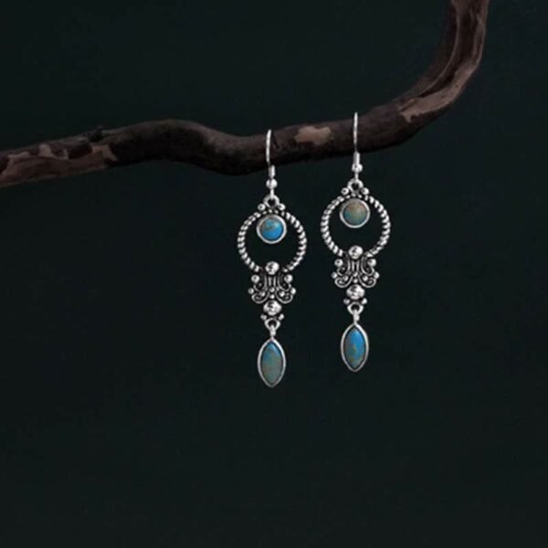 Twilight Calm with Turquoise Earrings – view 3