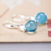 Quiet Calm, Worn Daily. Aquamarine Earrings – view 7