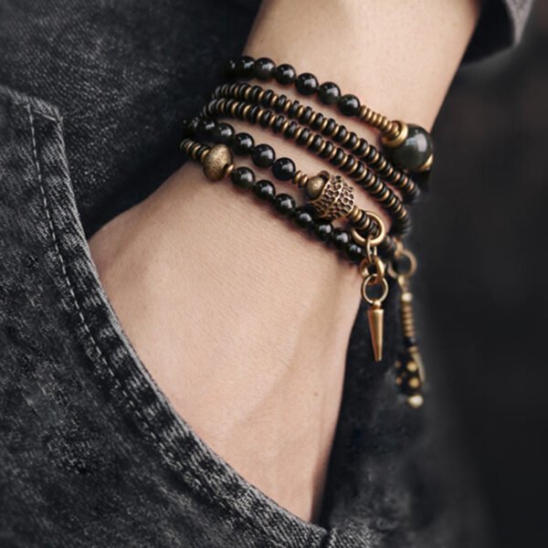 Twilight Calm with Rainbow Obsidian Bracelet – view 2