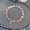 Twilight Calm with Rose Quartz Moon Bracelet