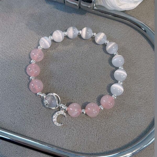 Twilight Calm with Rose Quartz Moon Bracelet
