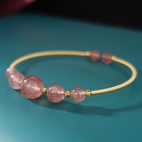 In Between Moments | Strawberry Quartz Bracelet – view 5