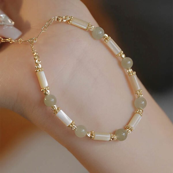 Quiet Pause with Red Agate and Agate Bracelet – view 2