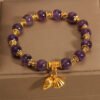 Quiet Calm, Worn Daily. Amethyst Lotus Bracelet – view 7
