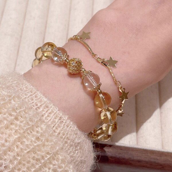 Citrine and Moonstone Bead Bracelet – view 5