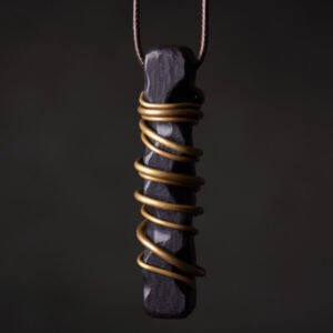 Twilight Calm with Ebony and Brass Necklace