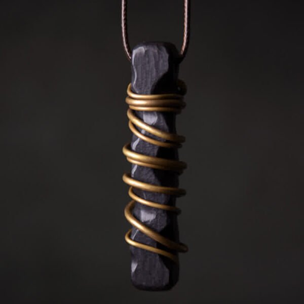 Twilight Calm with Ebony and Brass Necklace