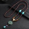 For When You Need Peaceful Awareness — Turquoise and Silver Necklace