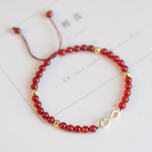 Red Agate and Cinnabar Bracelet