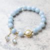 Quiet Calm, Worn Daily. Aquamarine Charm Bracelet – view 6
