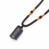 Matte Black Ridges Black Tourmaline Necklace – view 3