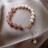 Strawberry Quartz Chain Bracelet | Your Quiet Daily Anchor for Gentle Presence