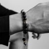 Twilight Calm with Black Obsidian and Lava Rock Bracelet