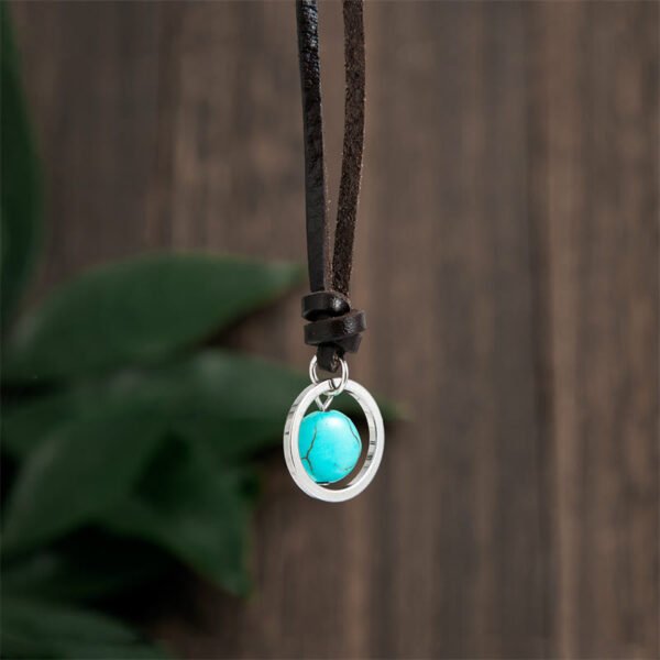 Lace Pattern Turquoise Necklace – view 3