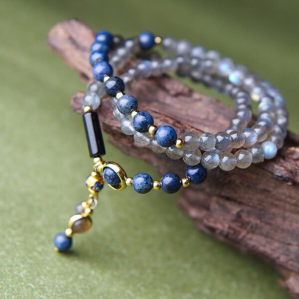 Soft Reflection — Moonstone and Lapis Lazuli Bracelet – view 8