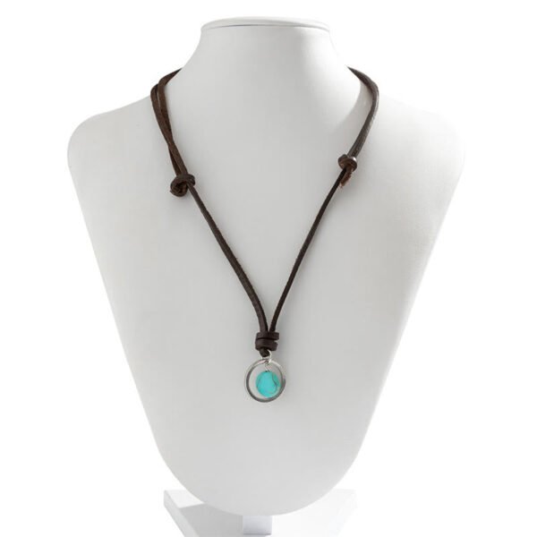 Lace Pattern Turquoise Necklace – view 8