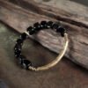 Twilight Calm with Black Obsidian and Copper Bracelet