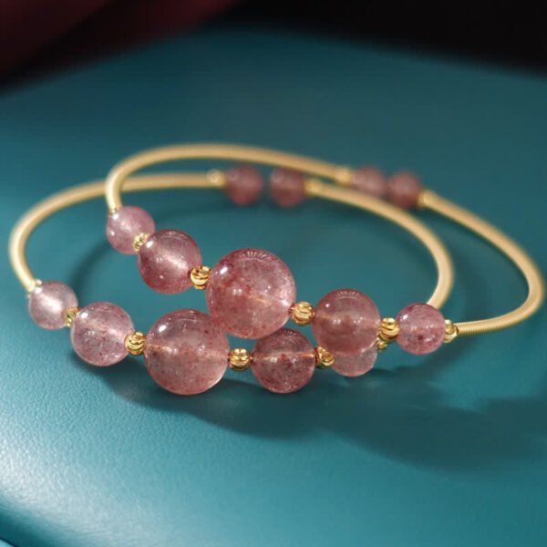 In Between Moments | Strawberry Quartz Bracelet – view 2