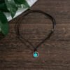 Lace Pattern Turquoise Necklace – view 4
