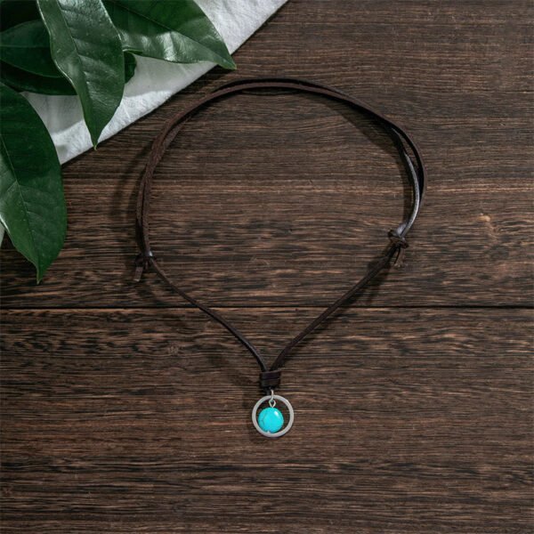Lace Pattern Turquoise Necklace – view 4