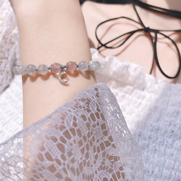 Strawberry Quartz Moon Bracelet – view 5