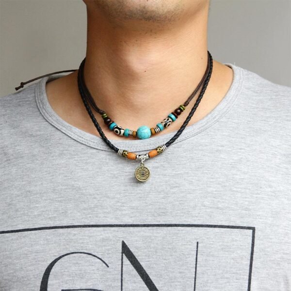 Desk Companion with Turquoise Necklace – view 2