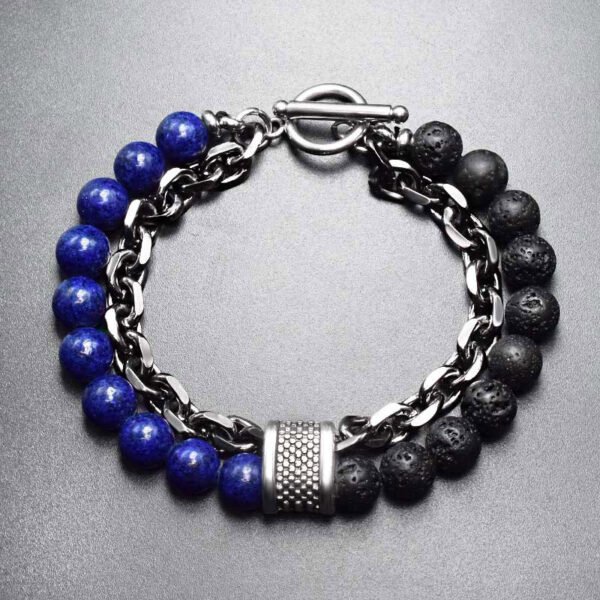 Twilight Calm with Tiger's Eye and Lapis Lazuli Bracelet – view 5