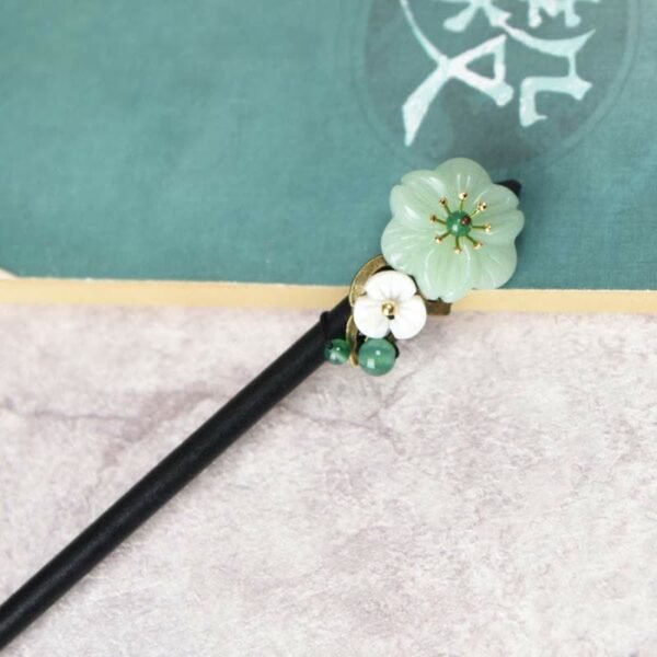 Quiet Hope, Worn Daily. Green Aventurine Hairpin – view 5