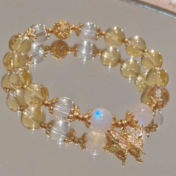 Citrine and Moonstone Bead Bracelet – view 7