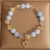 Aquamarine Flower Accent Bracelet – view 4