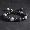 Twilight Calm with Black Obsidian and Lava Rock Bracelet – view 4