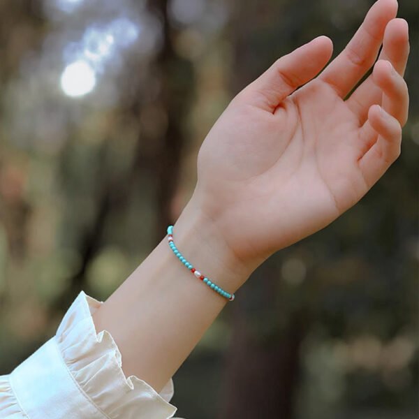 Red Agate and Turquoise Bracelet – view 3