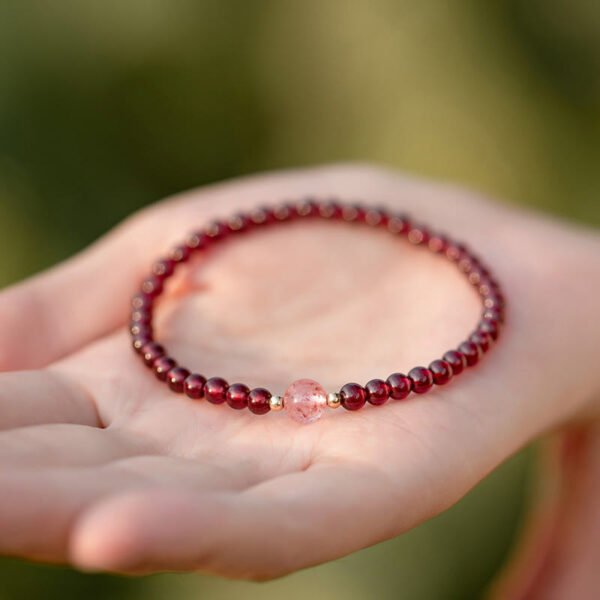 Quiet Strength, Worn Daily. Garnet Bracelet – view 3
