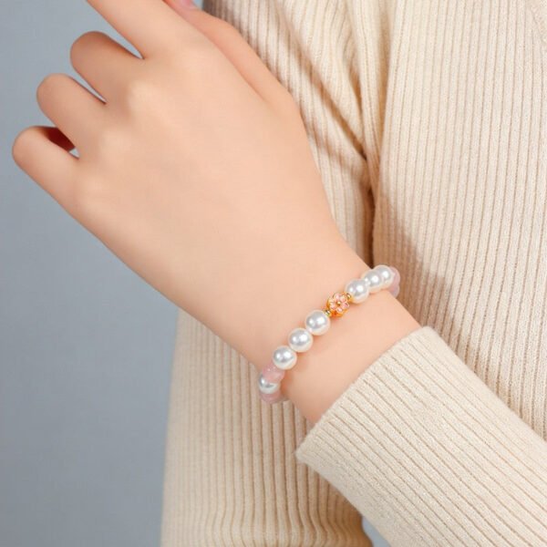 For When You Need Gentle Clarity — Double Wrap Rose Quartz Bracelet – view 2
