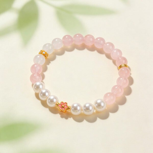 For When You Need Gentle Clarity — Double Wrap Rose Quartz Bracelet – view 4
